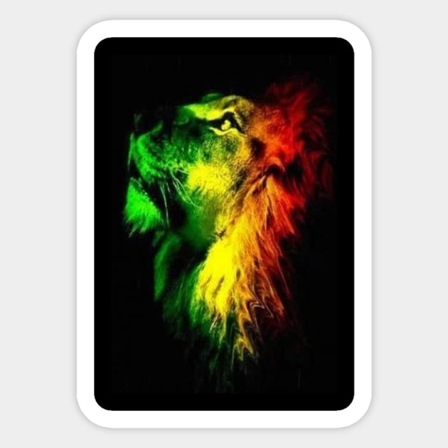 Lion Rasta Sticker by Thibazy Shop